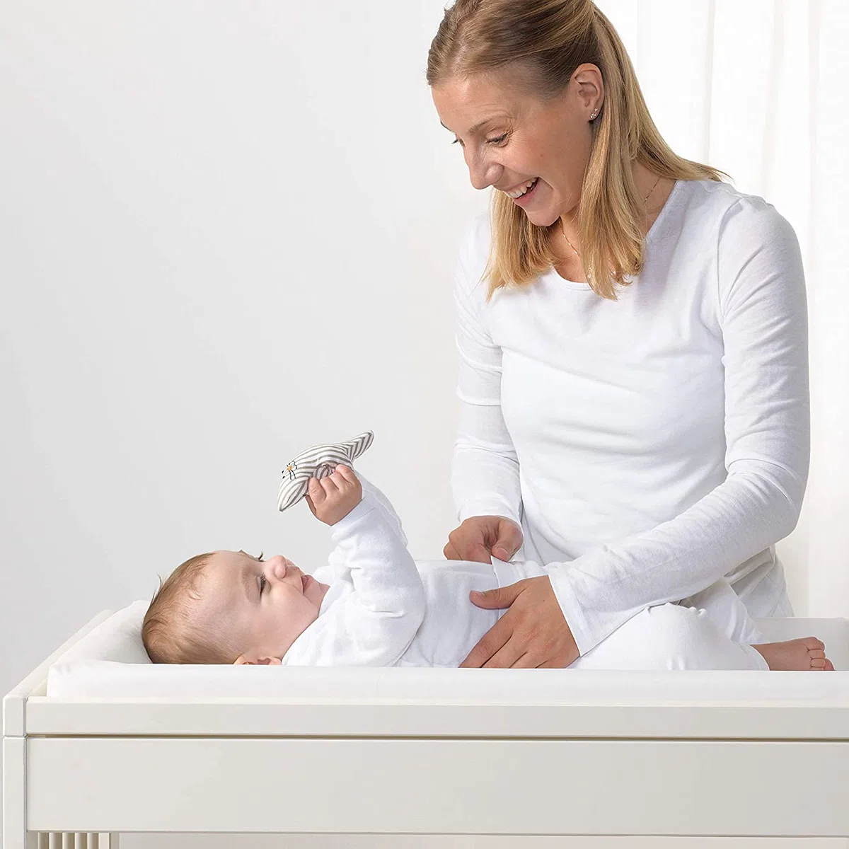 Wickelauflage für Babys, 48 x 74 cm, kompatibel mit Wickeltisch aus Vanra.