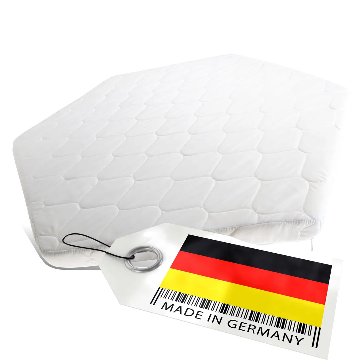 Baby Laufgittermatratze Bäri | Baby Matratze Laufgitter 120x105cm, Dicke 6 cm | 6-eckige Laufstallmatratze Microfaser-Bezug abnehmbar & waschbar | Hochwertige Kaltschaumstoffmatratze