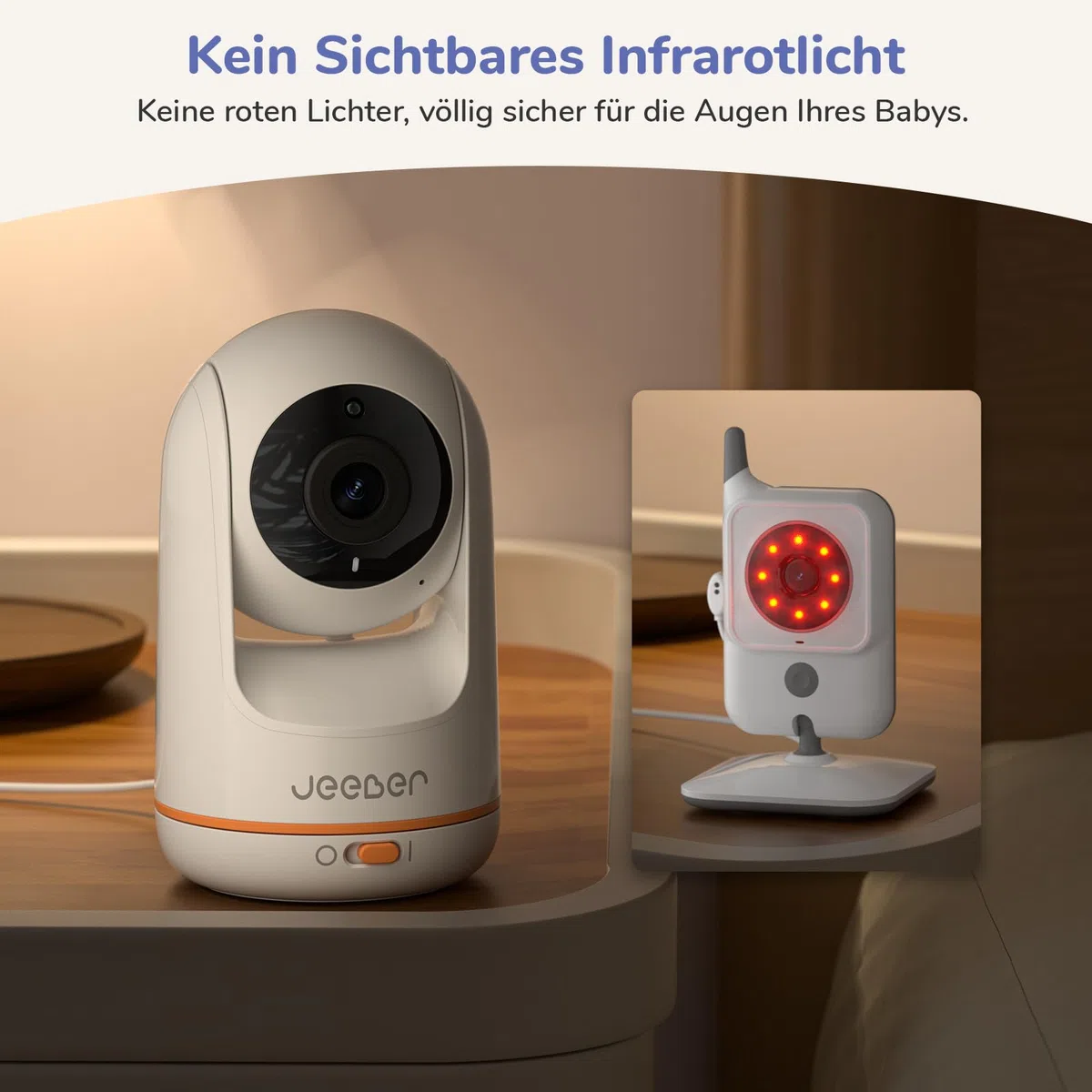 2K/3MP Babyphone mit Kamera APP, 5" WLAN Video Babyfone, HDR-Nachtsicht, Weinen/Bewegungs/Geräusch-Erkennung, Temperaturanzeige