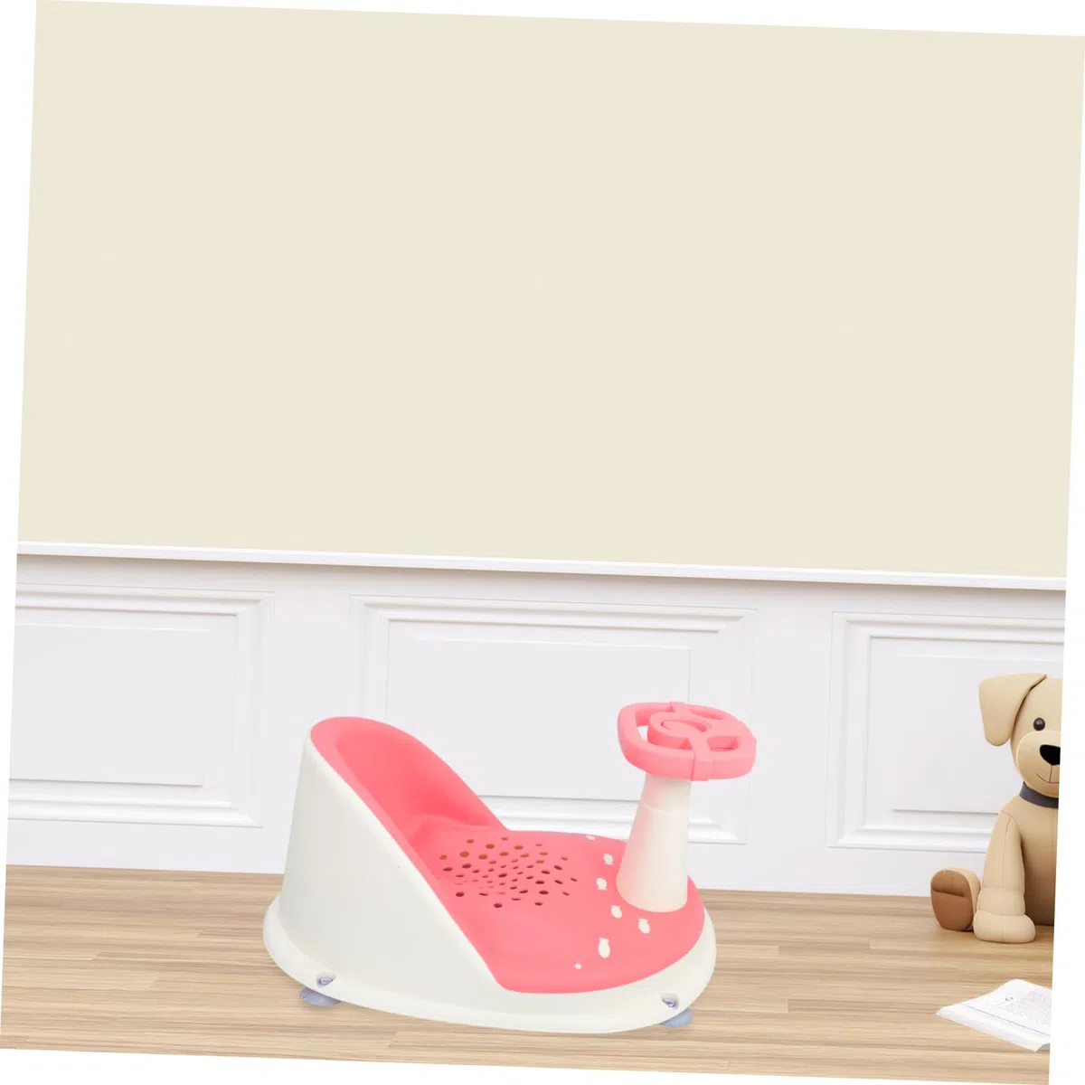 BESTonZON Sitz für Babybadewanne Rutschfest mit Höhenverstellbarkeit und Schnellem Ablaufsystem Komfortabler Sitzwinkel für Babysicherheit und Hygiene