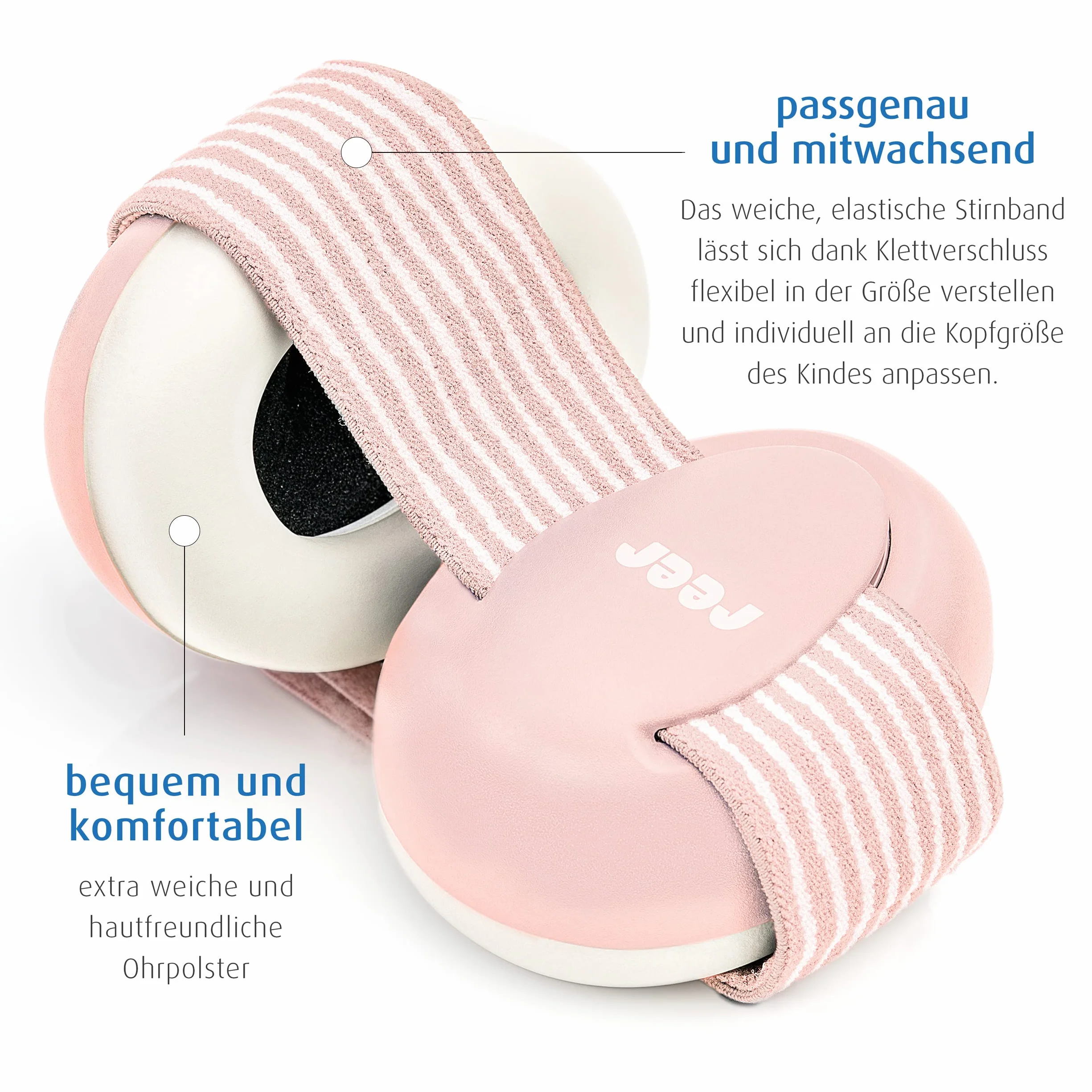 Reer Gehörschutz für Babys SilentGuard, besonders weich und leicht für den empfindlichen Babykopf & Gehörschutz für Babys SilentGuard, besonders weich und leicht für den empfindlichen Babykopf