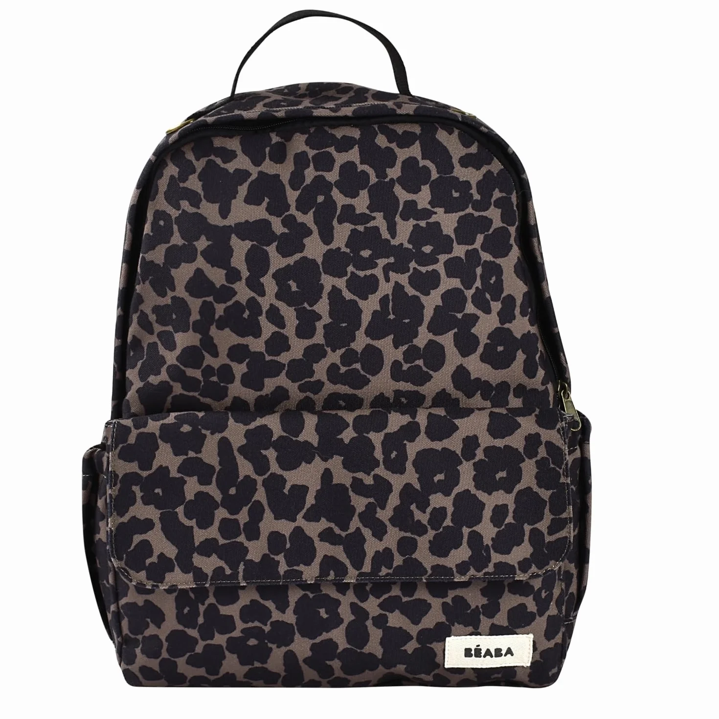 BÉABA Wickelrucksack Baby Tokyo 21L – Wickelrucksack Unisex für Mama und Papa, 9 Fächer, Isoliertasche, Kinderwagenbefestigung, Gepolsterte Wickelunterlage – Leopard