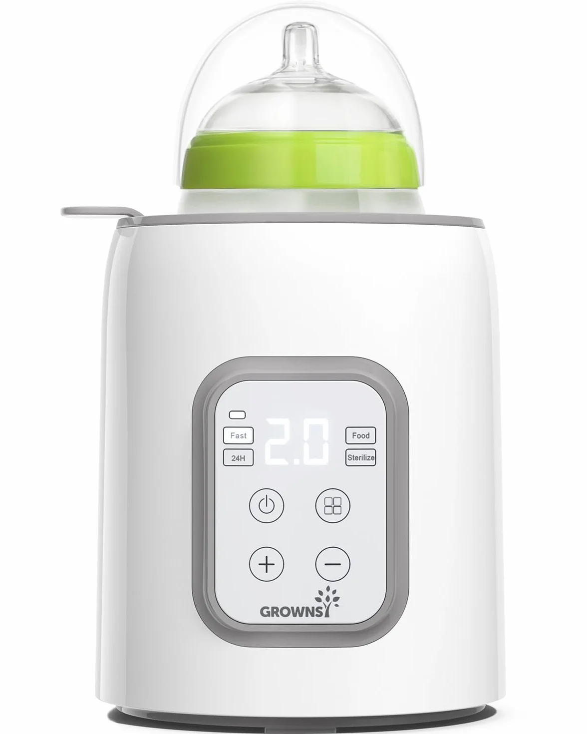GROWNSY 10-in-1 Flaschenwärmer Baby Flaschenwärmer & Sterilisator für alle Flaschen, Schnelles Aufheizen, Präzise Temperaturkontrolle, Automatisches Abschalten – Für Milch, Brei, Auftauen – BPA-fre