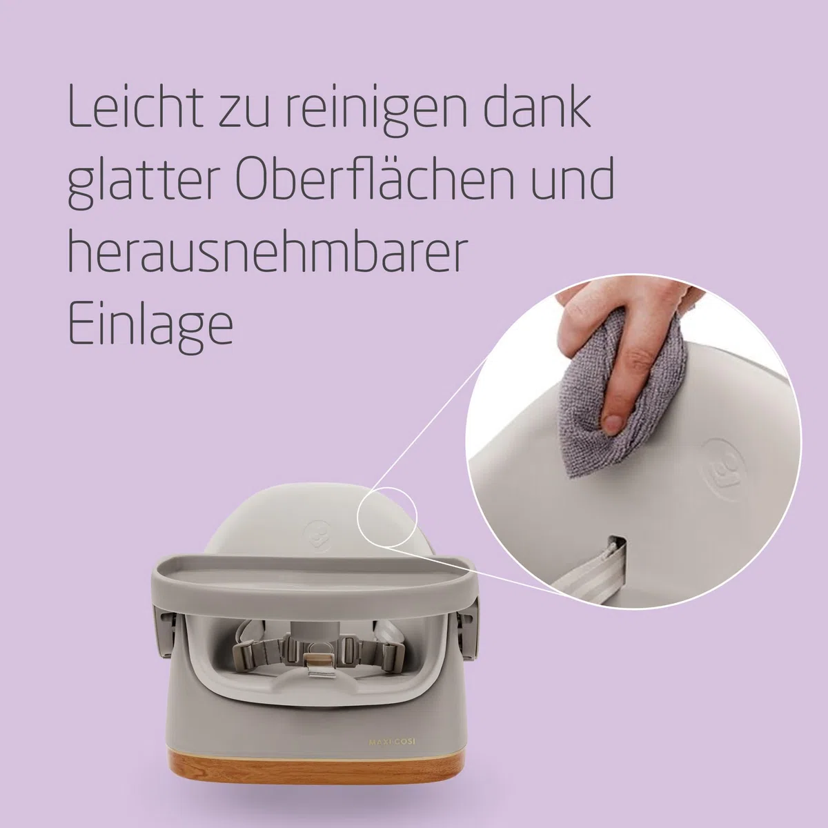 Maxi-Cosi Jay 2-in-1 Sitzerhöhung Stuhl Kind 6 Monate - 3 Jahre 9-15 kg Baby Sitzhilfe Verstellbares Tablett Elegance Beige