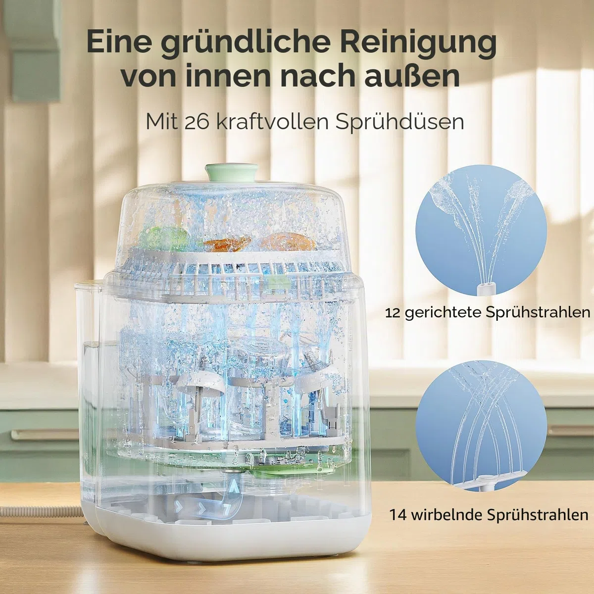Momcozy KleanPal Pro Babyflaschenwascher, Sterilisator & Trockner – All-in-One Reinigungsmaschine für Flaschen, Pumpenteile & Baby Essentials – Zeitsparende & mühelose Pflege
