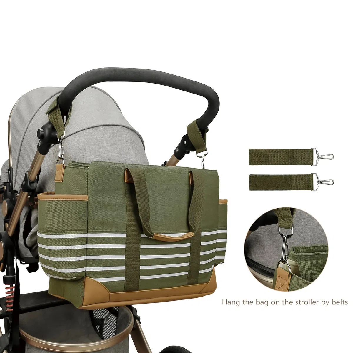 Modisches, schlichtes Design für Mütter, Schultertrage, bequemer Griff, Stadt, Pendler, Reisen, stabile Canvas-Handtasche