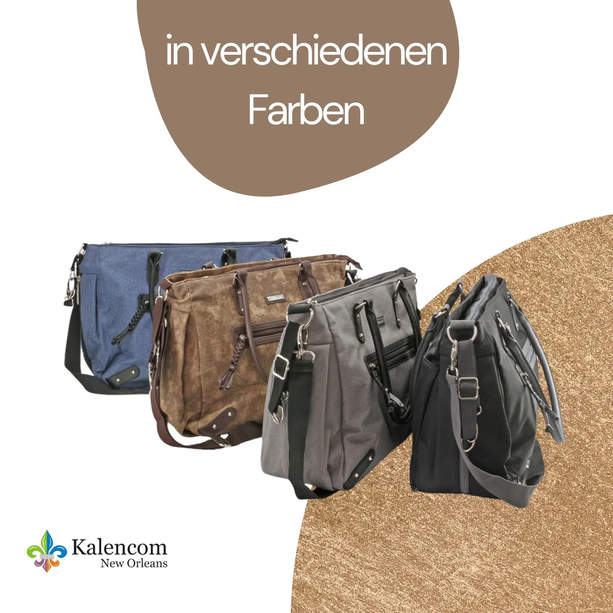 Kalencom Handtasche Umhängetasche stilvolle Baby Wickeltasche mit Wickelauflage, Aufbewahrungsbeutel, Isoliertaschen und Halterung für Kinderwagen für Mama & Papa Paris