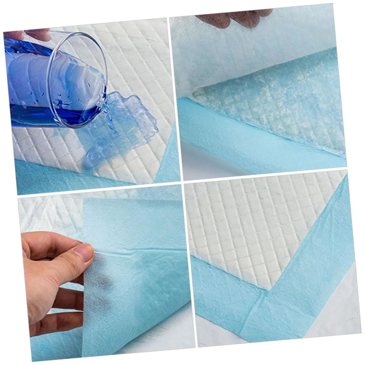 Gatuida Einweg Wickelunterlagen mit Auslaufsicherem Design 100 Stück für Babys als Tragbare Wickelauflage und Absorbierendem Vliesstoff für Zuhause und Unterwegs