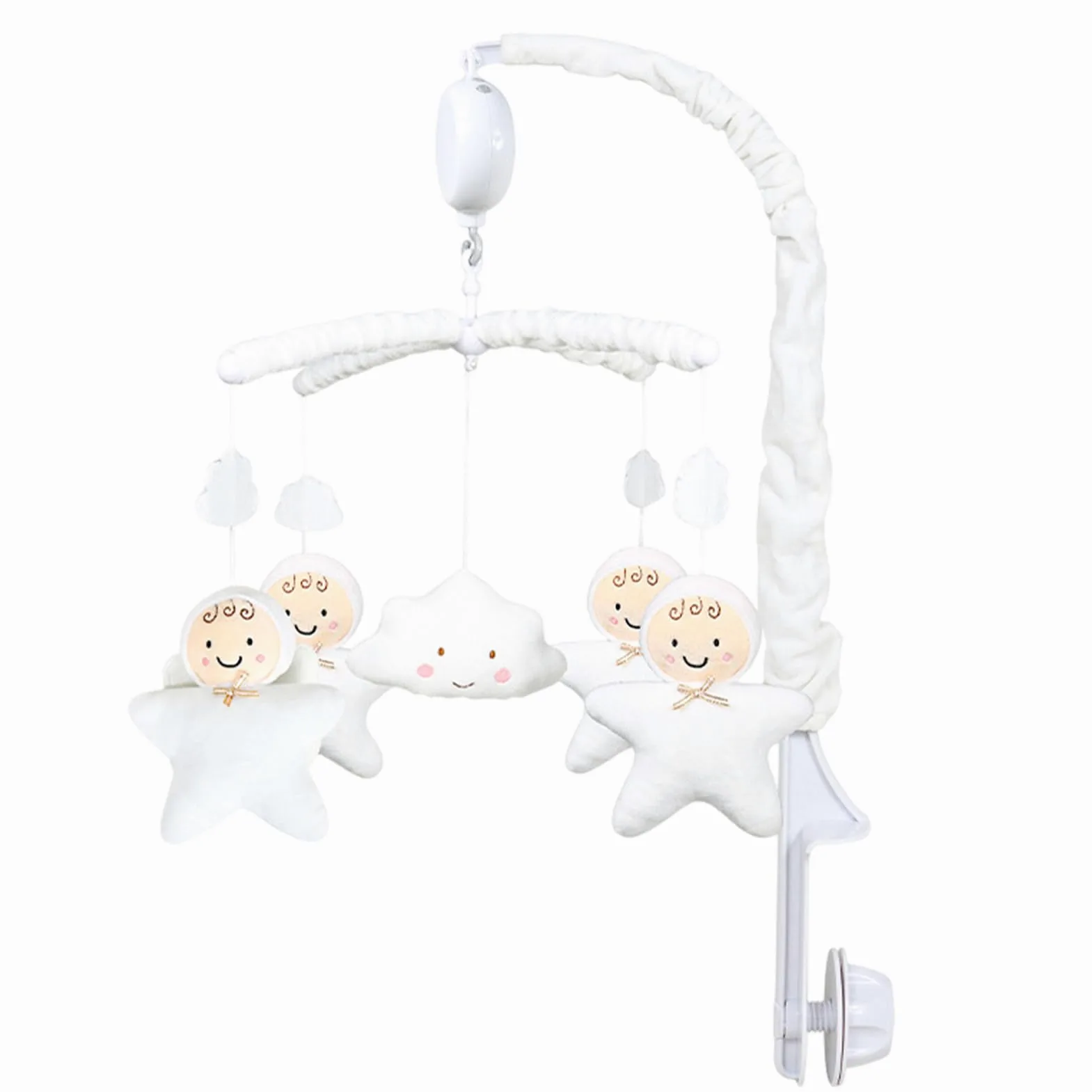 Babybett-Mobile | Drehbarer Plüsch-Kinderautositz | kontrastreiches bewegliches Tier-Kinderzimmer Dekoration für Kinder, Babyzimmer