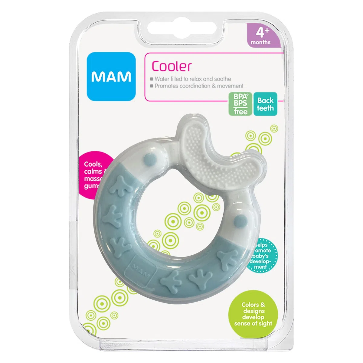 MAM Bite and Brush Teether, Blue, 3 Plus Months