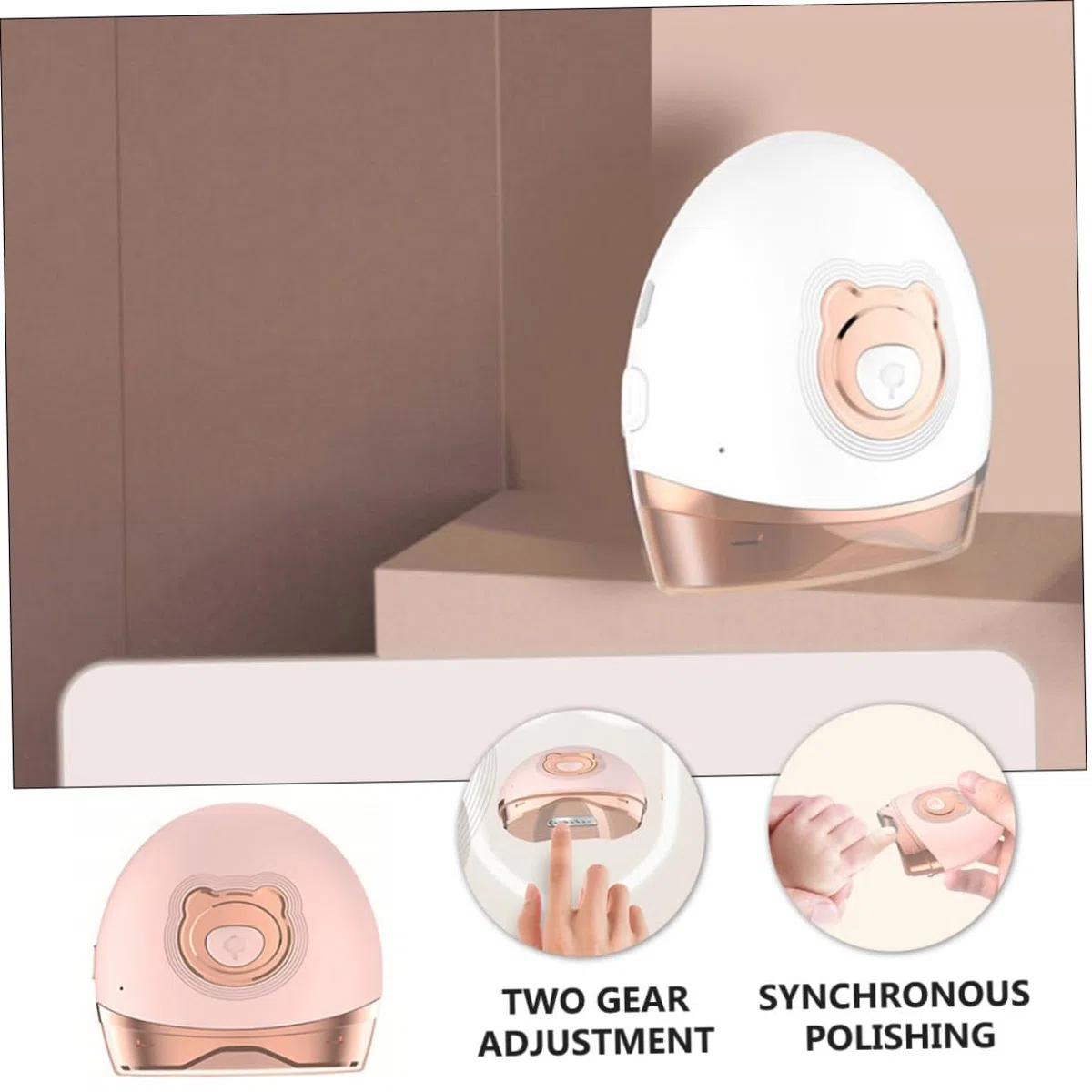 1stück Automatischer Nageltrimmer Für Sicherer Elektrischer Nagelknipser Und Nagelpolierer Tragbares Design Für Neugeborene Und Kleinkinder Leise Und Energiesparend