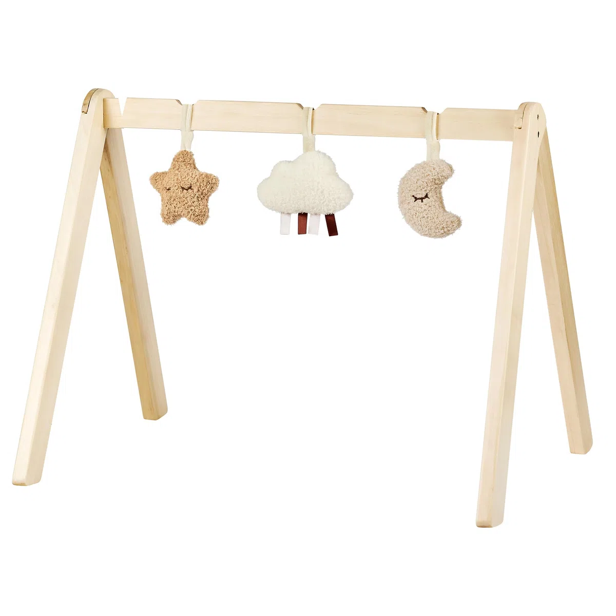 Nattou Holzbogen, Stern, Wolke und Mond, Mit Spielzeug und zahlreichen Aktivitäten, Holz/Polyester, Teddy, Beige