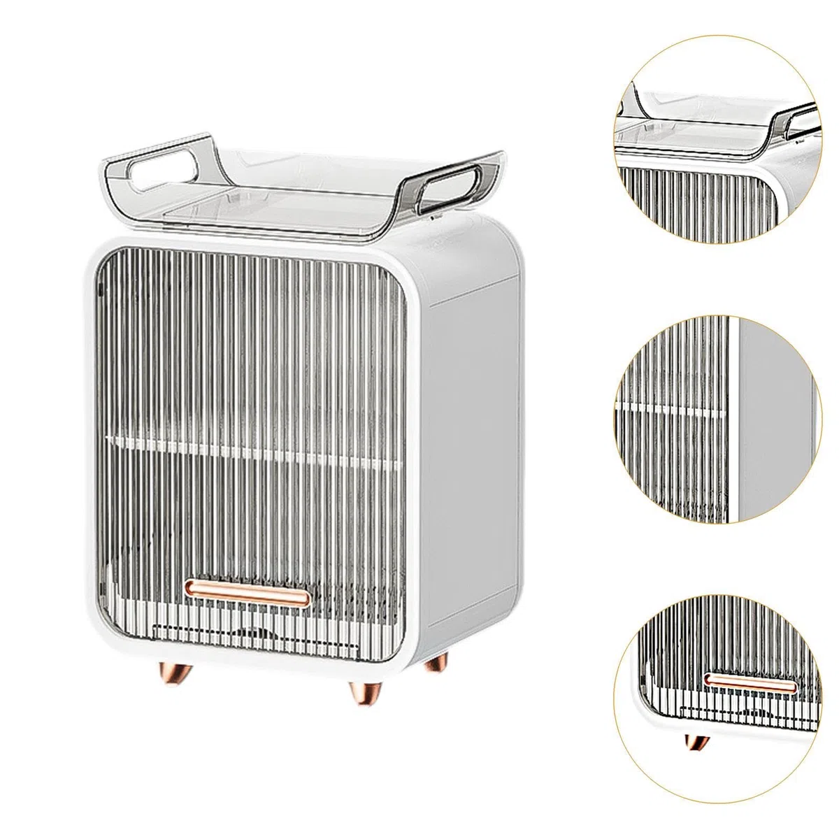 Babyflaschen-Organizer mit herausnehmbarer Abtropfschale zur Aufbewahrung im Schlafzimmer, Beige-Set(White Tall)