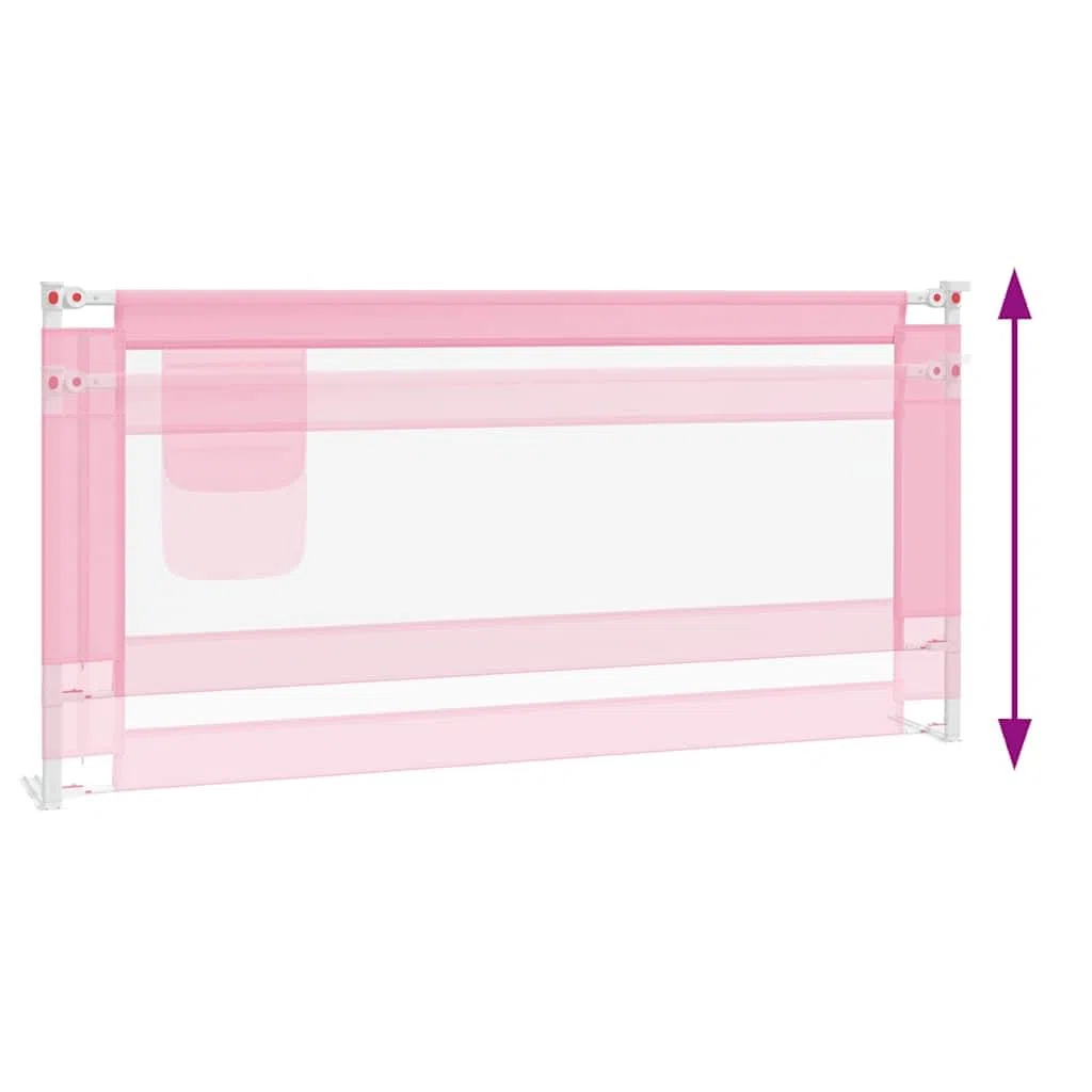 Generisch Kleinkind-Bettschutzgitter Rosa 190x25 cm Stoff,Baby & Kleinkind,Babysicherheit,Baby-Bettschutzgitter,10205