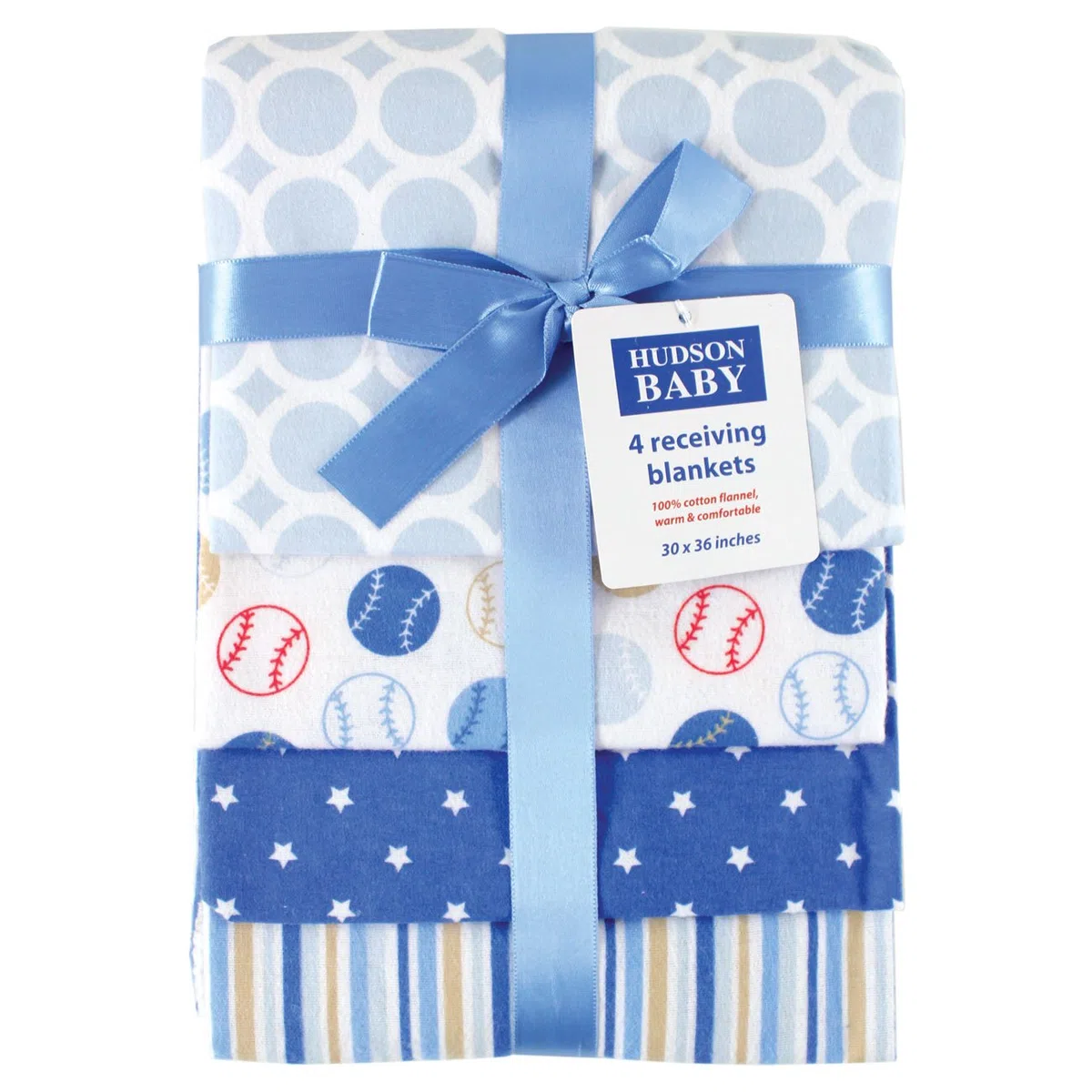 Hudson Baby Flannel Receiving Blankets, Pink by Hudson Baby