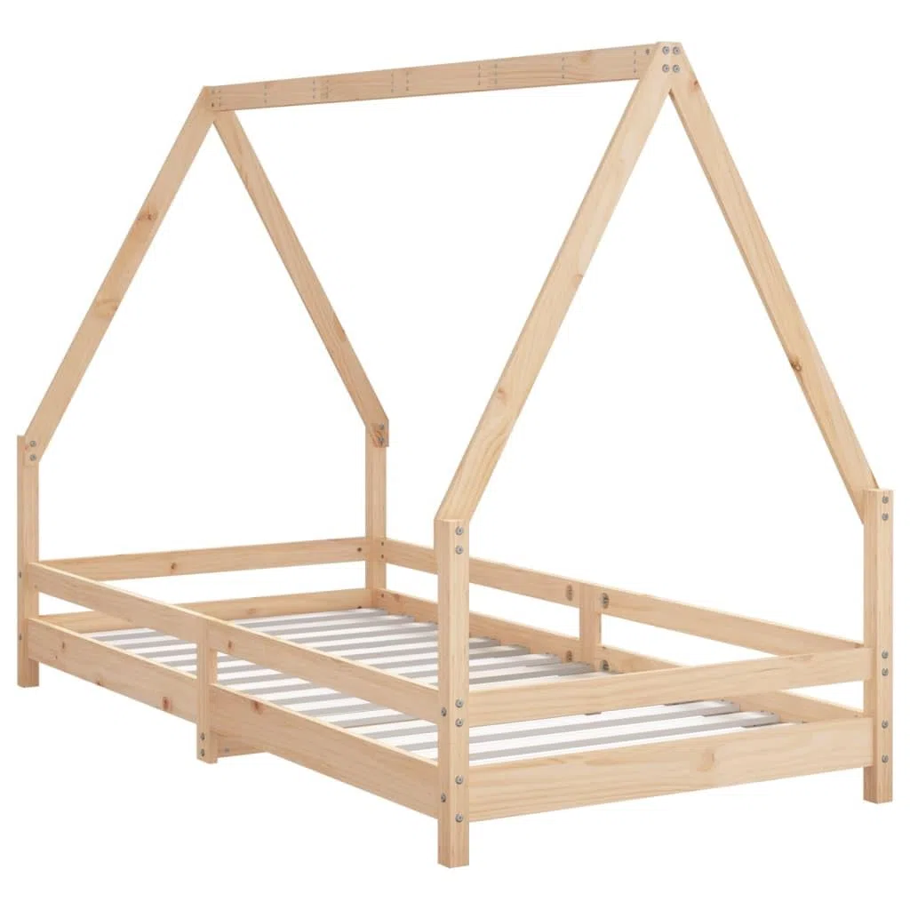 Rantry Holz Kinderbett Hausform mit Lattenrost, für Kinder ab 4 Jahren, 90x190 cm - Massives Kiefernholz Model834492
