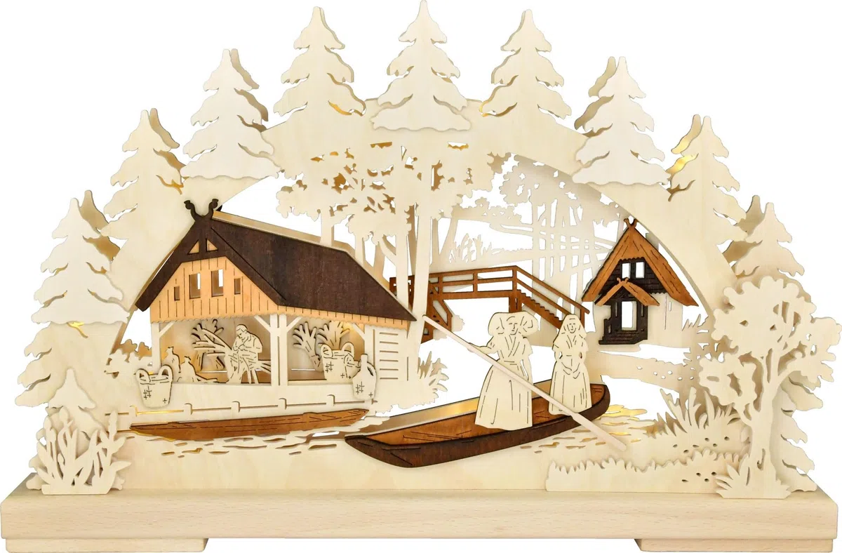3D-Schwibbogen kl., Kleinod im Spreewald