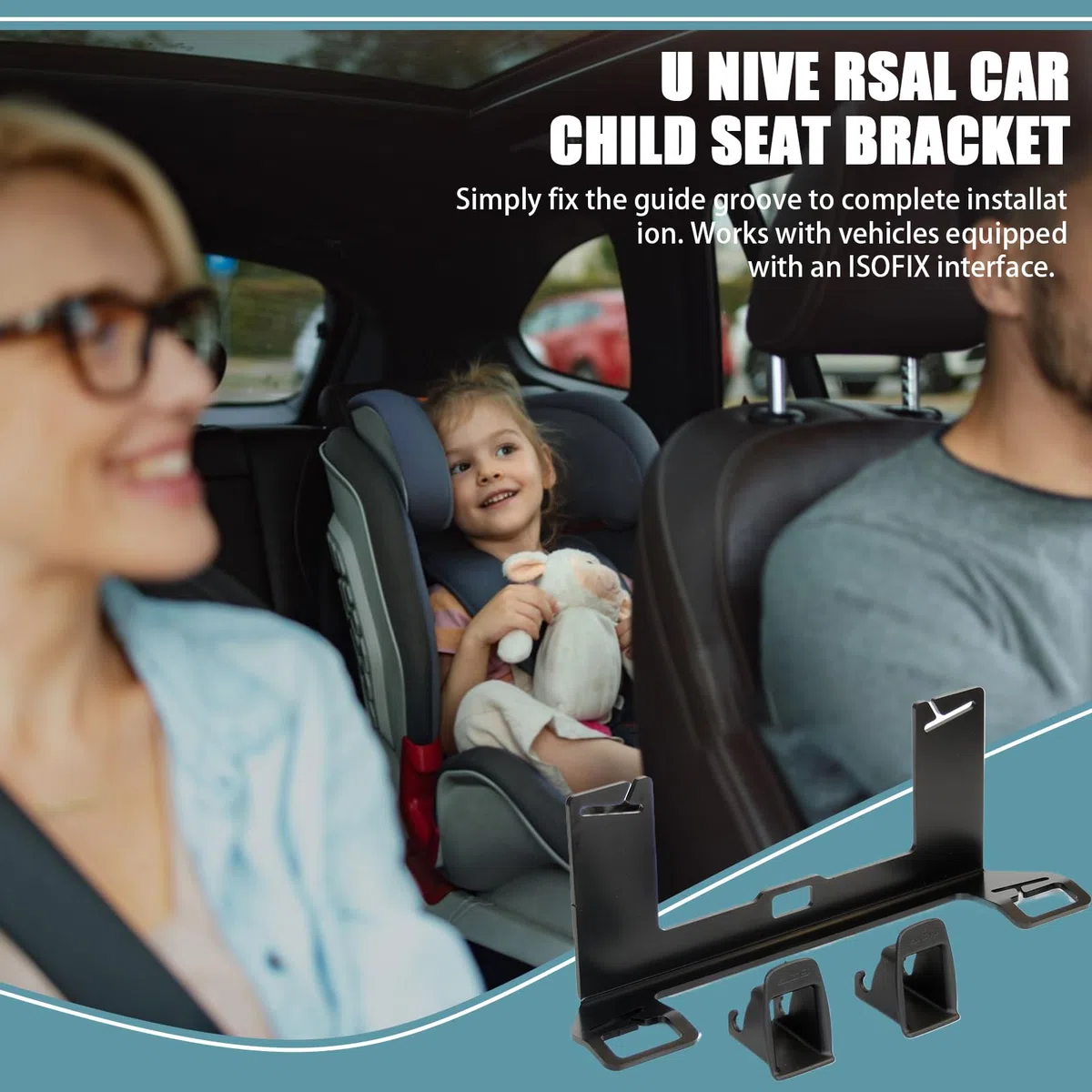 Kindersitzhalterung, sichere Fahrzeugsitzbasis, vielseitige Gurtbefestigung, 33 cm Auto-Rückhaltesystem, ideal für Limousine, LKW, Booster und Sicherheitsinstallation