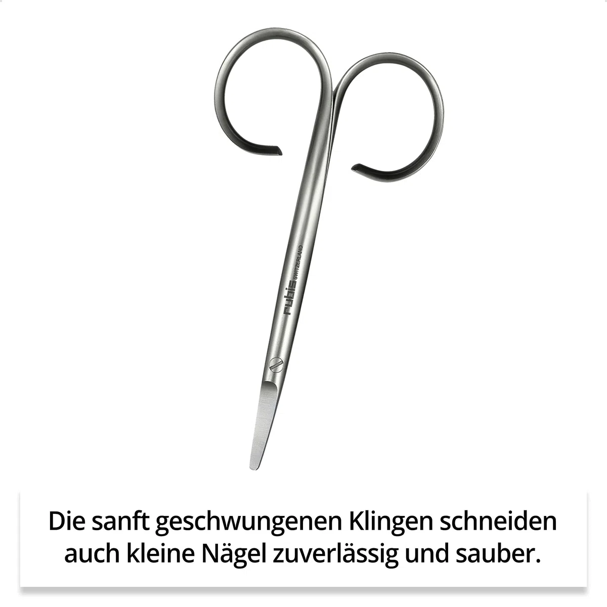 Rubis Kid Nagelschere - Hochwertige Babynagelschere rund - Kindernagelschere - runde Spitze für Kinder Nagelpflege - Baby Schere abgerundet