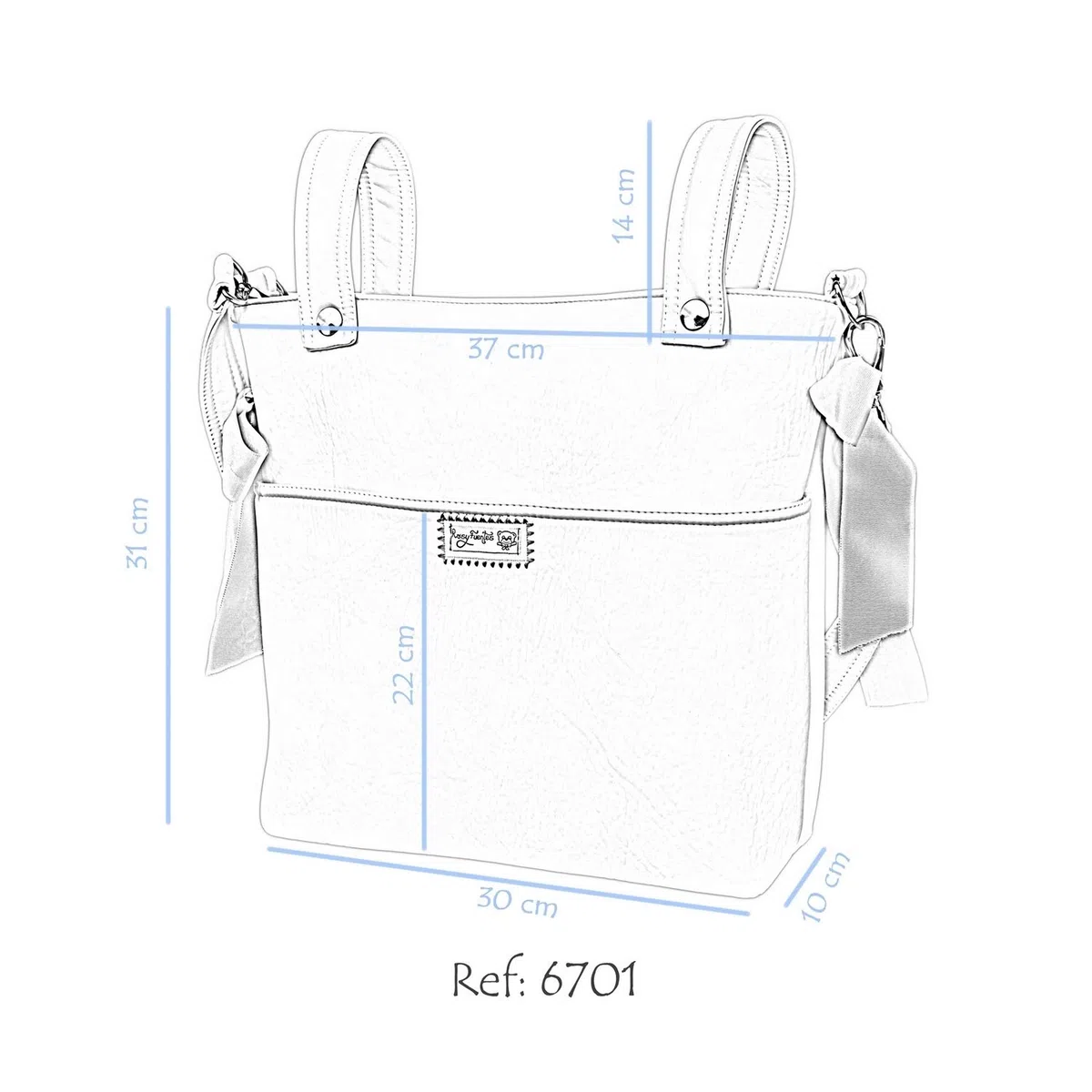 Talega für Kinderwagen Rosy Fuentes – Tasche für Kinderwagen – einfache Reinigung 0 – Schwarz/Grau