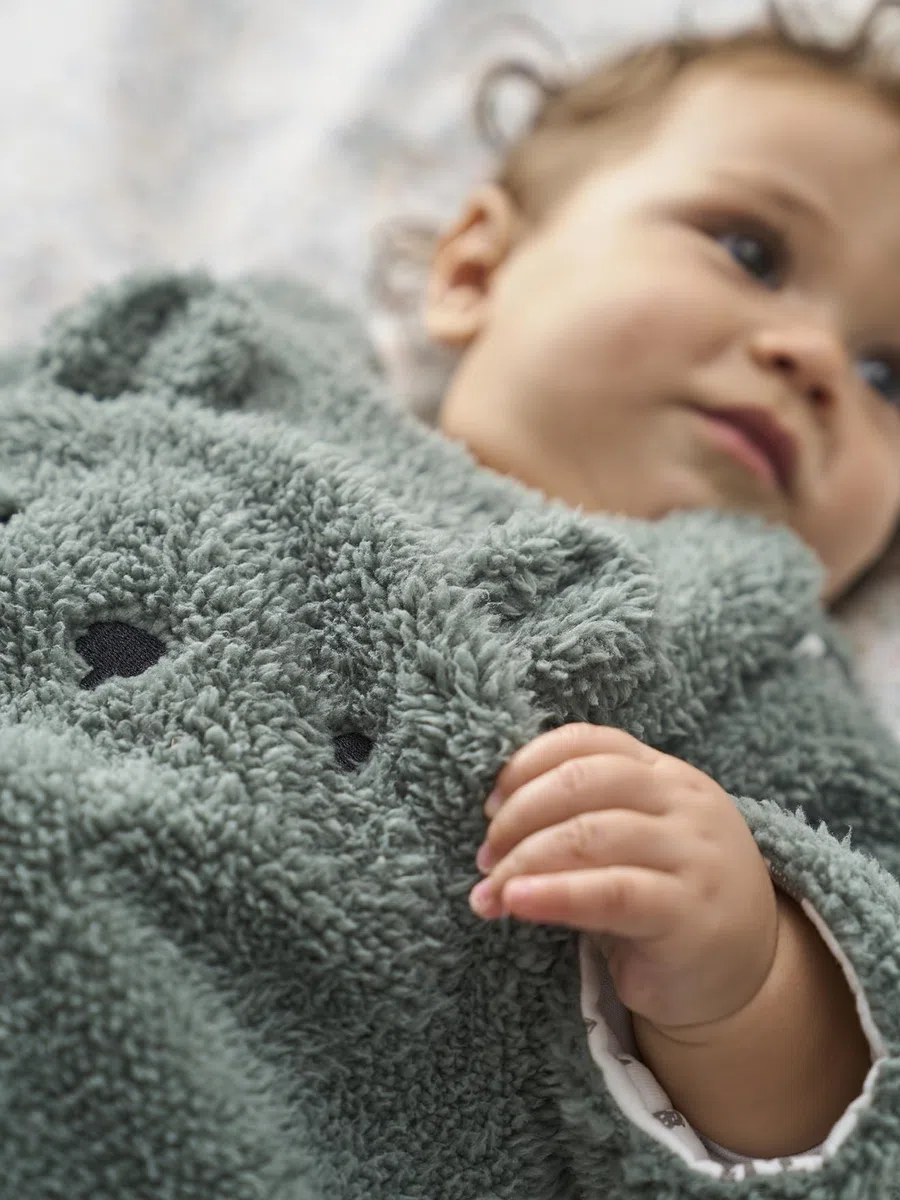 Vertbaudet Baby Winterschlafsack GRÜNER WALD, Ärmel abnehmbar