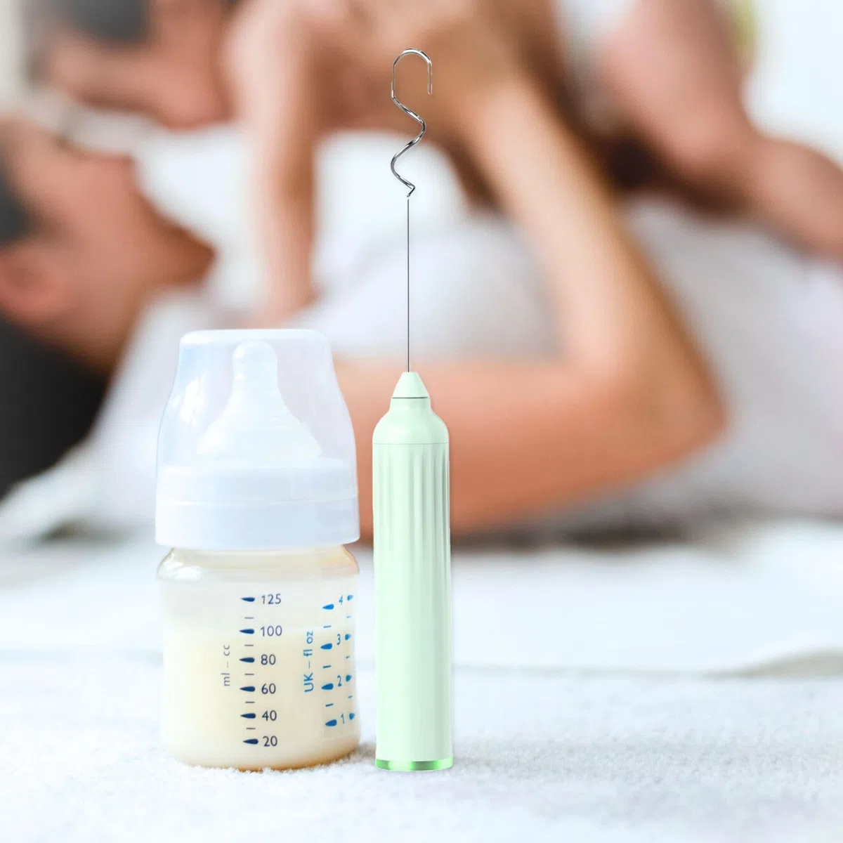 Climsom Baby-Flaschenmischer, wiederaufladbar, 3 Geschwindigkeitsstufen, homogenes Mischen, ohne Klumpen, leicht zu reinigen, für jede Art von Milch