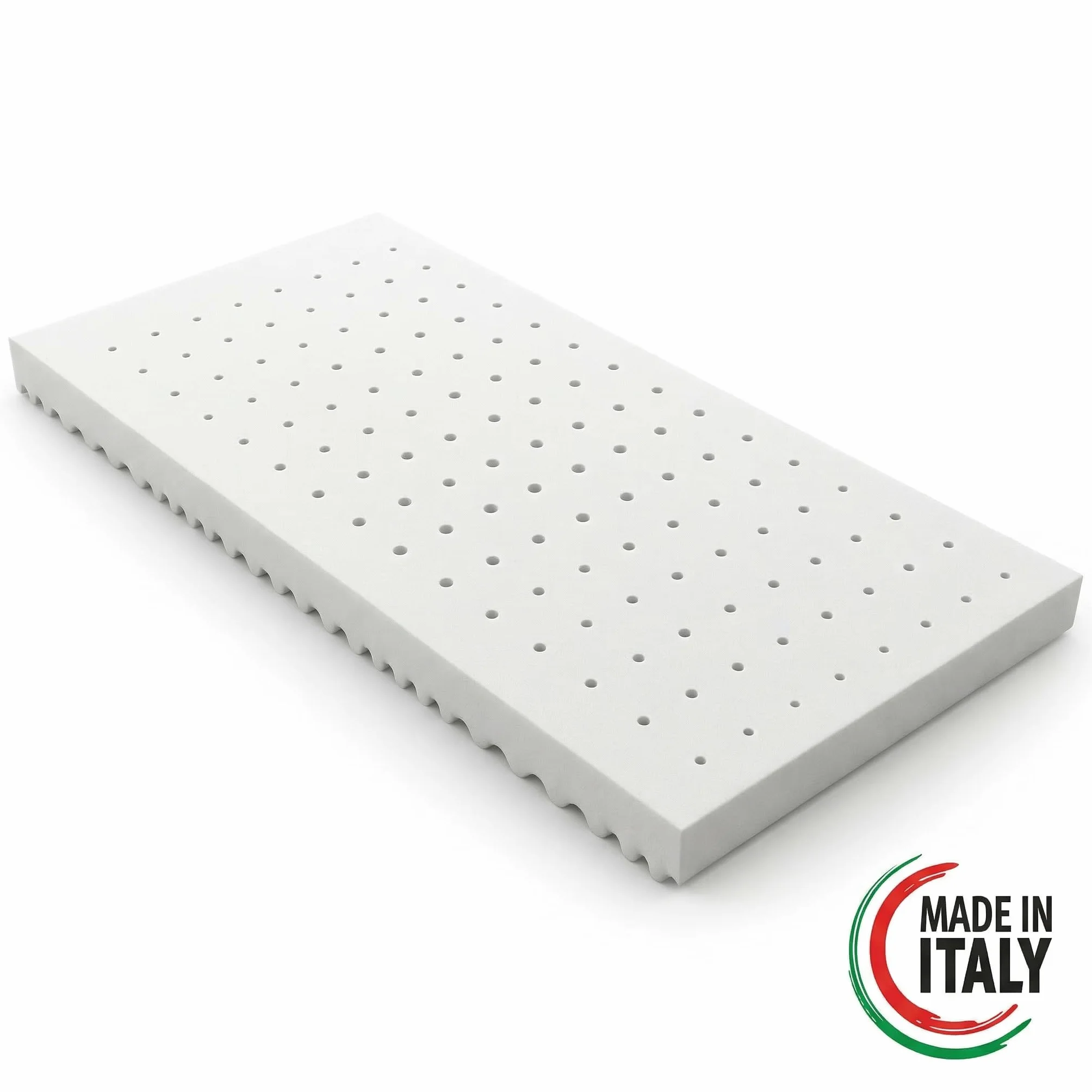 Materassimemory.eu - Matratze für Wiege Babybett Modell Bimbo Plus Erstickungsschutz Maßnahme 60x125 cm hoch 11 cm mit abnehmbarem Bezug und maschinenwaschbar mit kostenlosem Erstickungsschutzkissen.