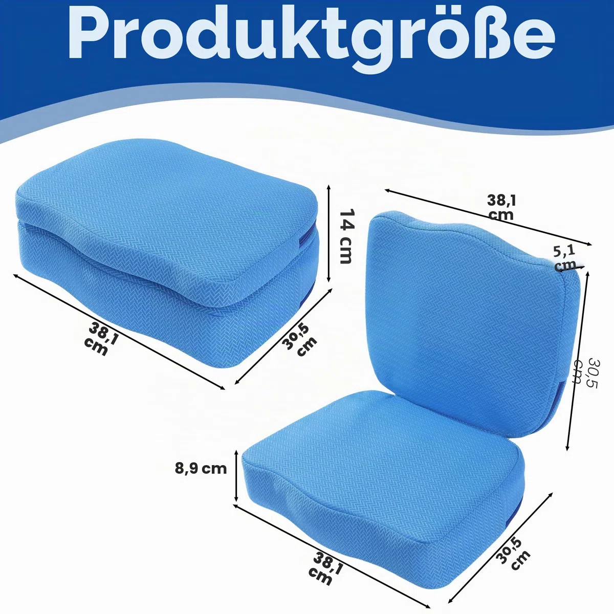 MABOZOO Whirlpool-Sitzerhöhung für Erwachsene, gewichteter Sitzerhöhung, 3D-Air-Mesh-Whirlpool-Kissen, schnell trocknend, Whirlpool-Zubehör, für drinnen und draußen, Blau