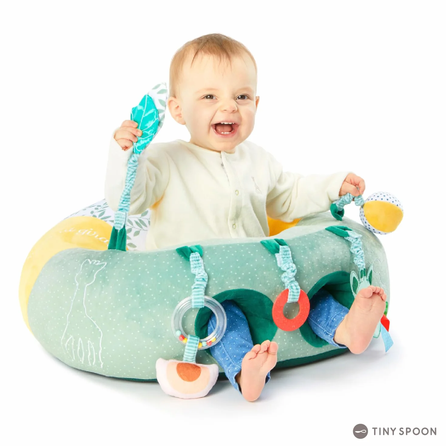 Sophie la Girafe Evolutive Wende-Aktivitätstafel für Babys ab 6 Monaten | Positionen Bauch Sitzen und Vierfüßler | fördert sanft die Feinmotorik | abnehmbarer Ball | leicht zu tragen | Geschenkidee