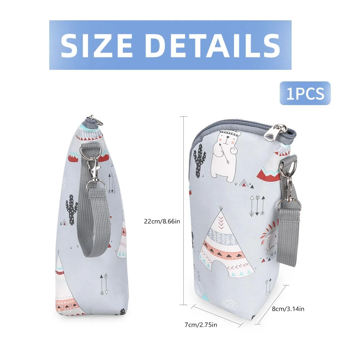1 Pcs Babyflasche Isolierungstasche, tragbare Babyflaschen-Tasche für Kinderwagen Outdoor-Reisen