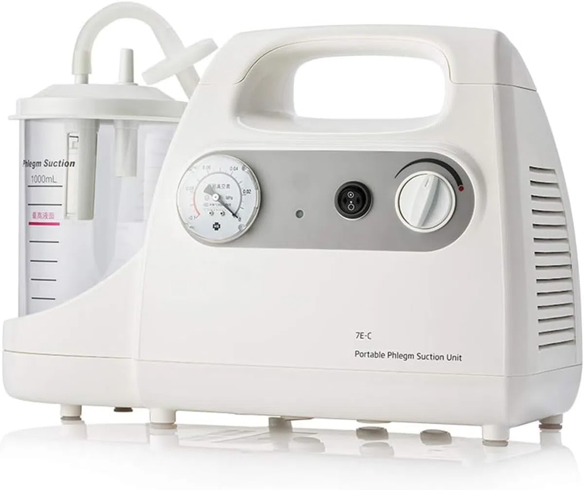 Tragbare elektrische Saugmaschine zur Entfernung von Schleim und Schleim | Home Sputum Aspirator mit 25 Einwegschläuche für ältere Menschen, Erwachsene & Kinder