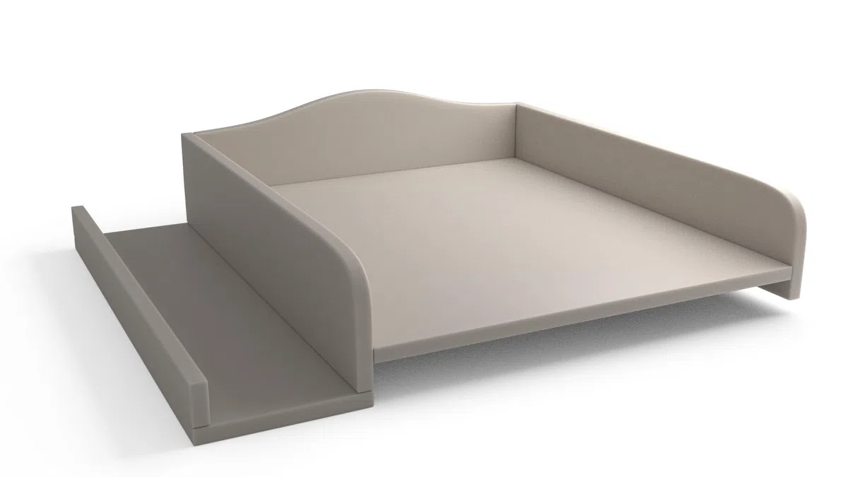 Wickelaufsatz für Waschmaschine – Wickelauflage 60x70 cm – Laminierte Holzplatte – Kaschmir – 82x72x10 cm – Sicherer & Platzsparender Wickeltischaufsatz