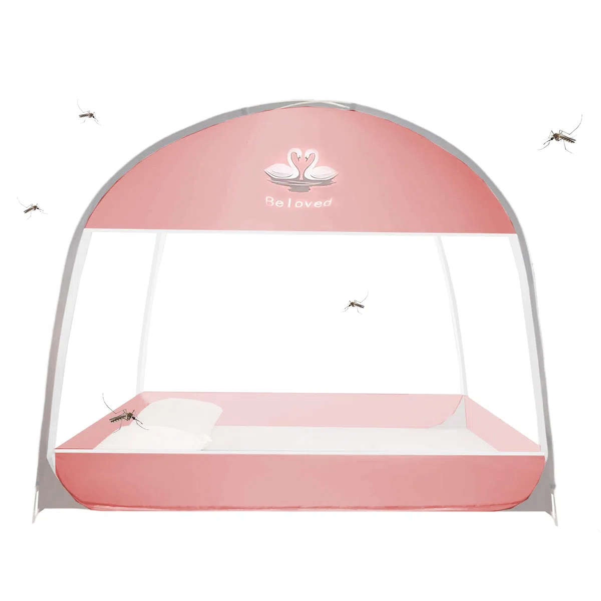 Bettmückenschutznetz großer Faltbarer und tragbarer Insektenschutz | Bett-Baldachin aus Netzmaterial Geeignet für Schlafzimmer, Kinderzimmer, Camping sowie für Jugendliche und