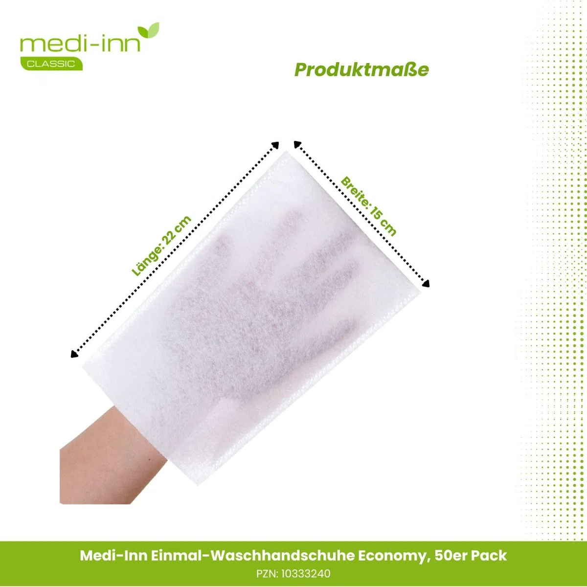 Medi-Inn Einmal-Waschhandschuhe ECONOMY | 2000 Stück | Einmalwaschlappen zur schnellen & gründlichen Körper- & Intimpflege | zur Babypflege