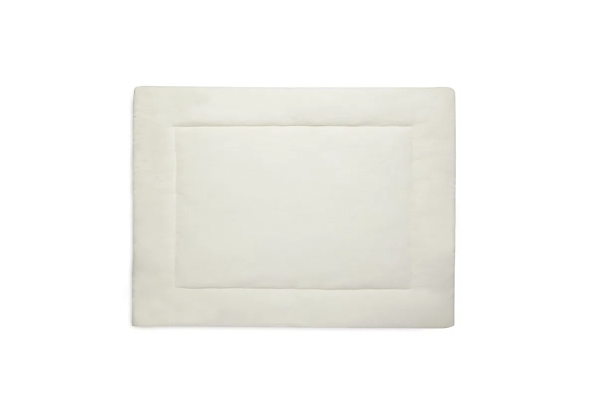 Jollein Krabbeldecke für Baby - Basic Knit, Ivory - Laufgittereinlage - 75x95 cm - Spieldecke Baby - Elfenbeinfarben