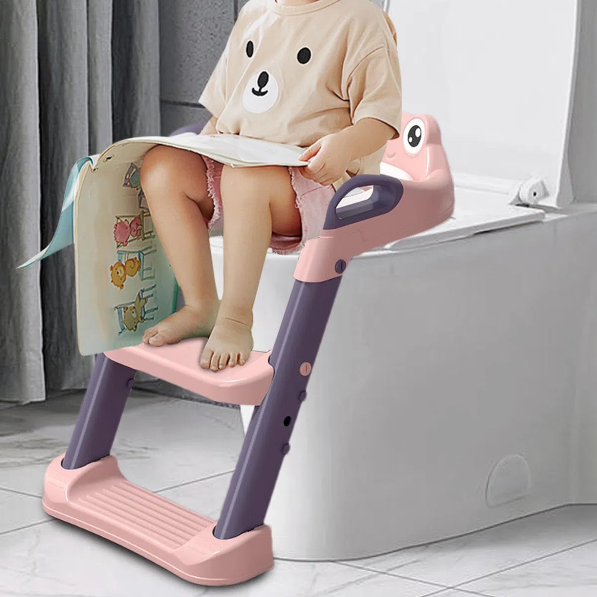 Töpfchen-Leiter, Töpfchensitz mit Stufen,Toilettentreppe | Töpfchensitz | Step Up | Töpfchensitz, Rutschfester Töpfchen-Hocker mit Griffen für die Reise