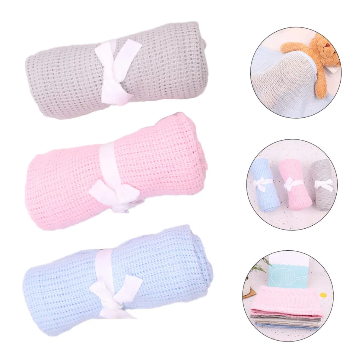 Toyvian 6stücke Teiliges Babydecke Baumwolle Atmungsaktive Und Weiche Pucktücher Rosa Für Neugeborene Wickeln Und