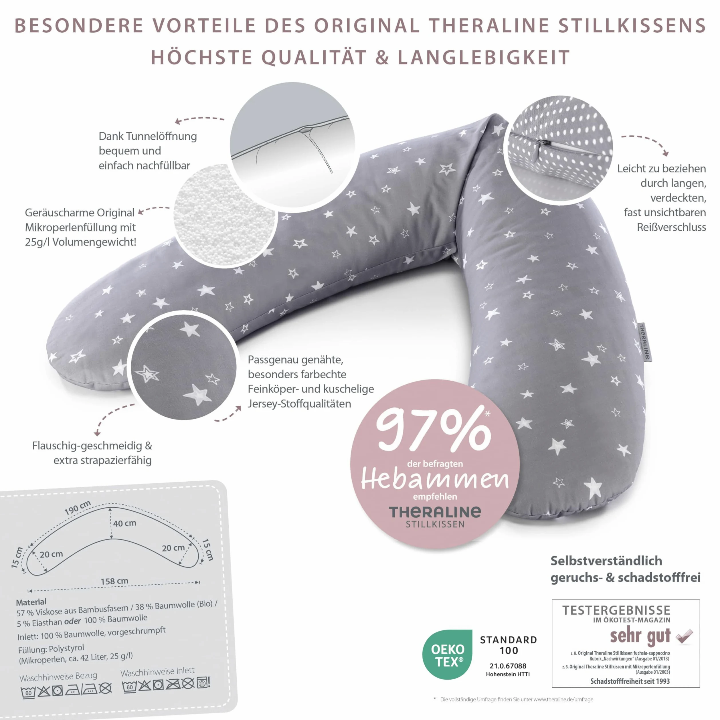 Theraline Stillkissen Stillkissen Kollektion 2021, Farbe 170 (Bamboo)