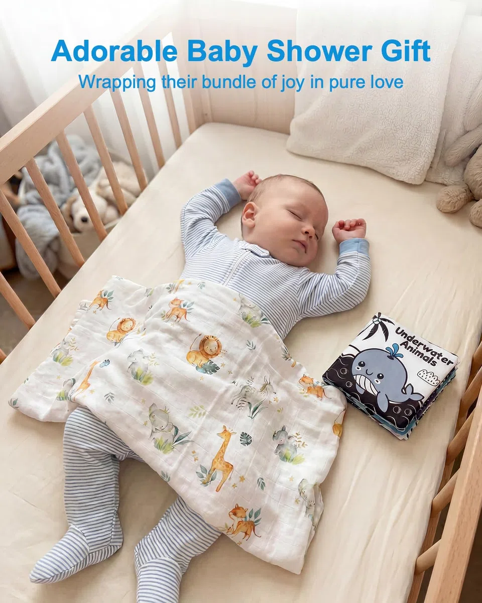 22-teiliges Baby-Geschenkkorb-Set, Blau (0-12 Monate Neugeborene) | Premium Babyparty-Geschenke für Jungen: Neugeborenes Essentials Set in gewebtem Korb mit Ballon & Schleife, ultimatives