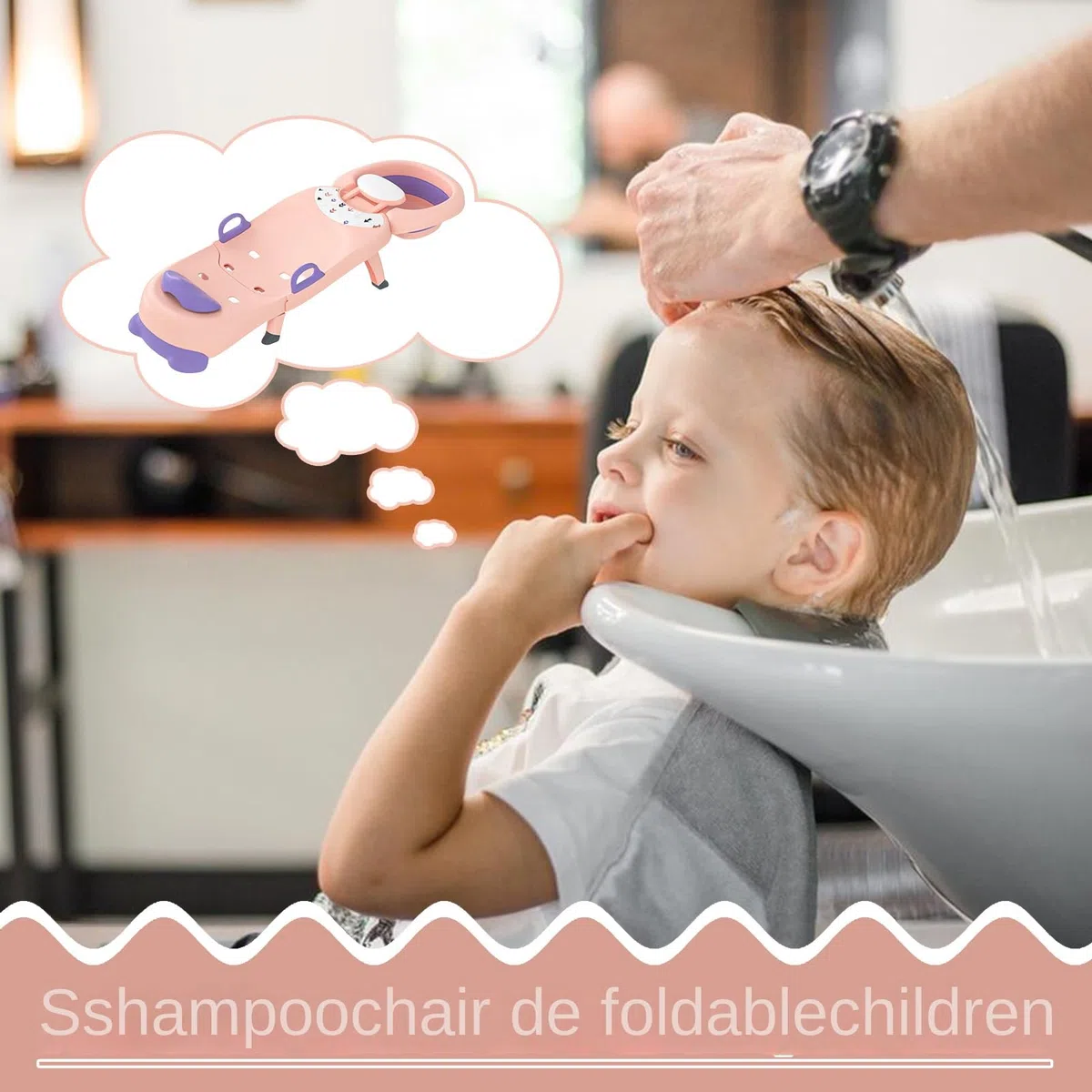 Faltbares Shampoo-Becken für | Baby-Badewannensitz mit Auffahrrampe | tragbarer Shampoobehälter für, Mädchen und Kleinkinder