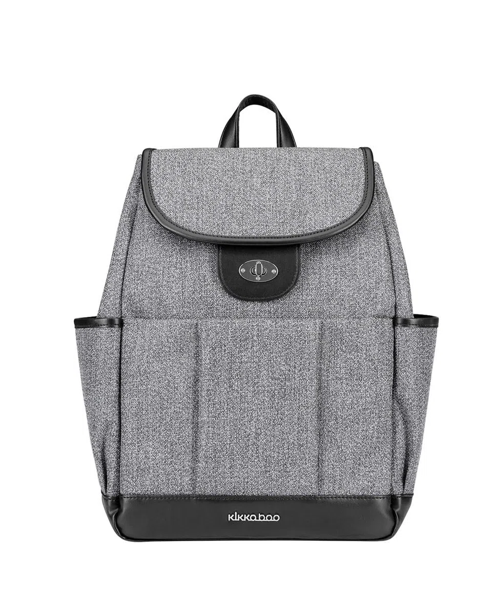 Kikkaboo Wickeltasche Morice Rucksack Magnetknöpfe, Drehverschluss, verstellbar grau