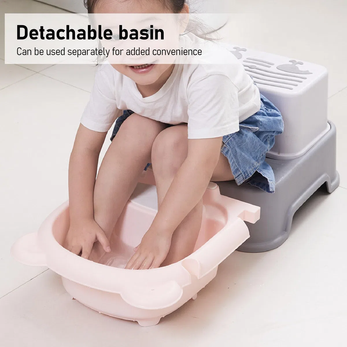 Pilipane Einziehbarer Shampoo -Stuhl für Kinder mit weichen gepolsterten Kissen Armlehnen Kopfkissen Nicht -Slip -Kleinkind Haarwaschstation (Rosa)