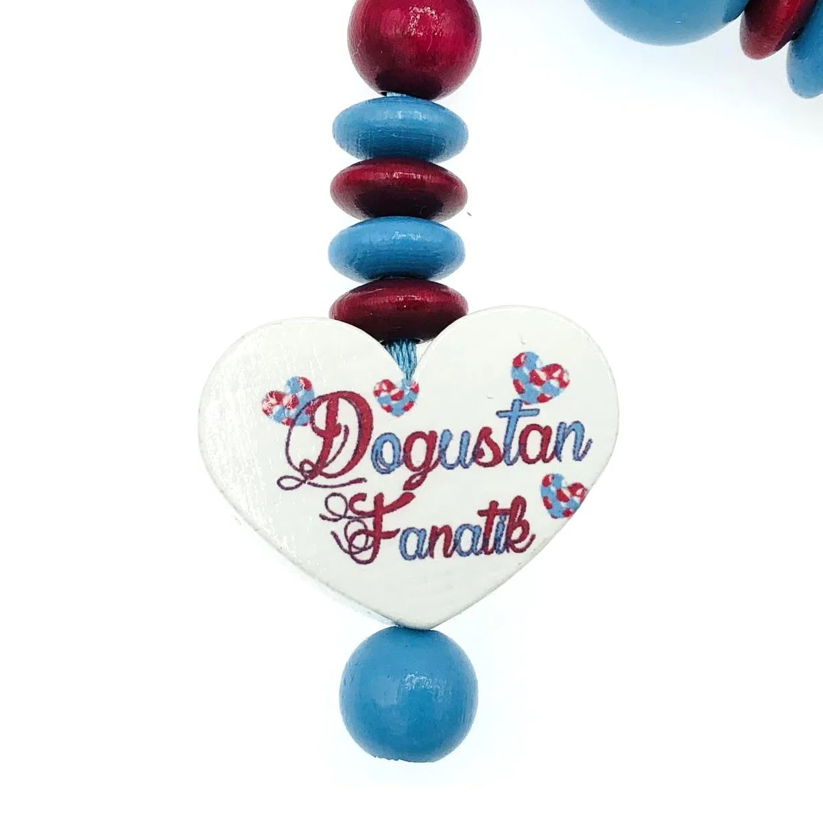 Set Nuckelkette + Kinderwagenkette mit Namen " für TRABZONSPOR Fan - YAVRU HAMSI - DOGUSTAN FANATIK " Skybalu Bordeauxrot/Baby/Unisex/Personalisiert/HANDMADE