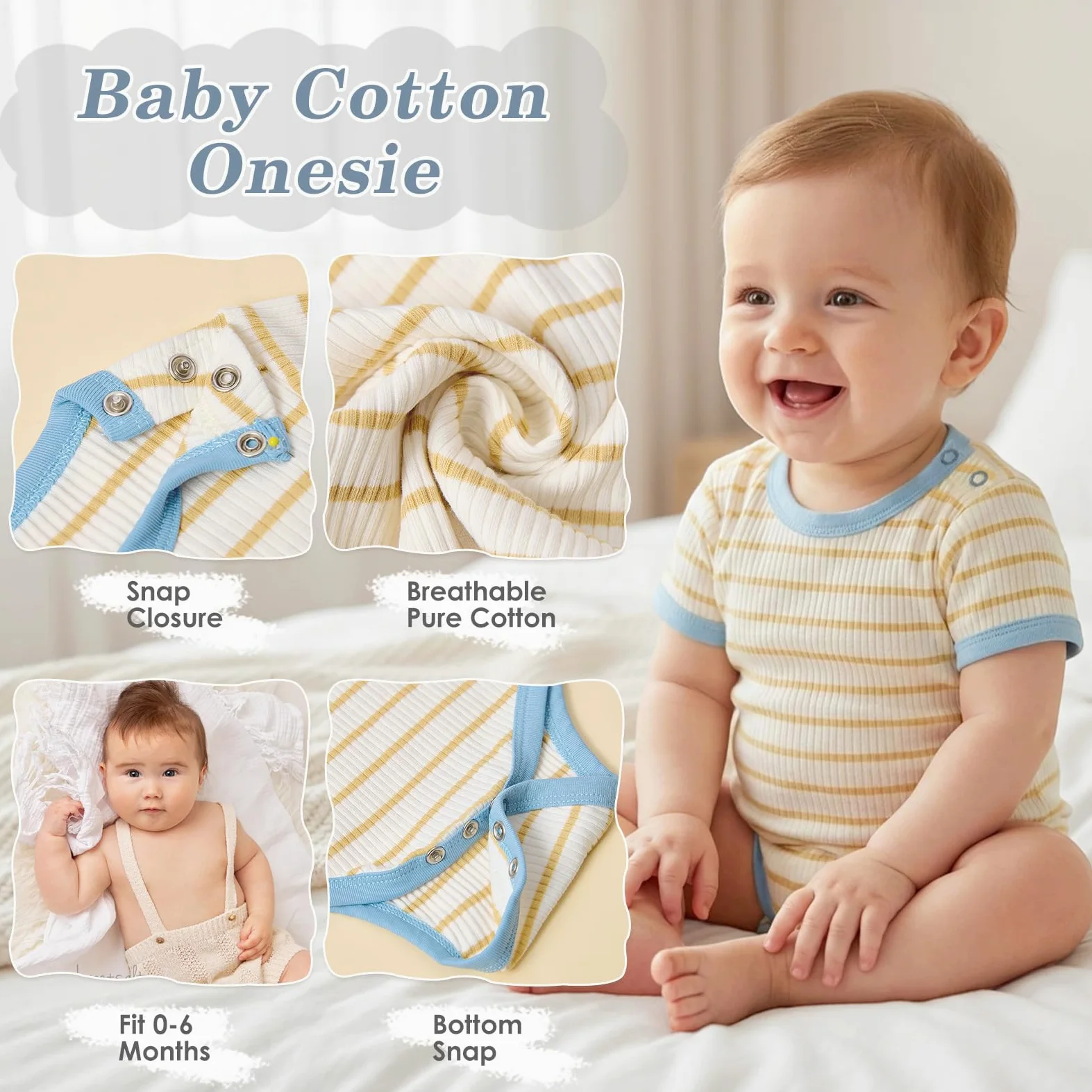 Baby Geschenkset Neugeborenen Geschenke zur Geburt Jungen mit Bambuskorb, Baby Strampler, Elefanten Kuscheltier, Mulltuch, Lätzchen, Mütze, Socken, Baby Essentials Baby Shower Geschenk (Bambuskorb)