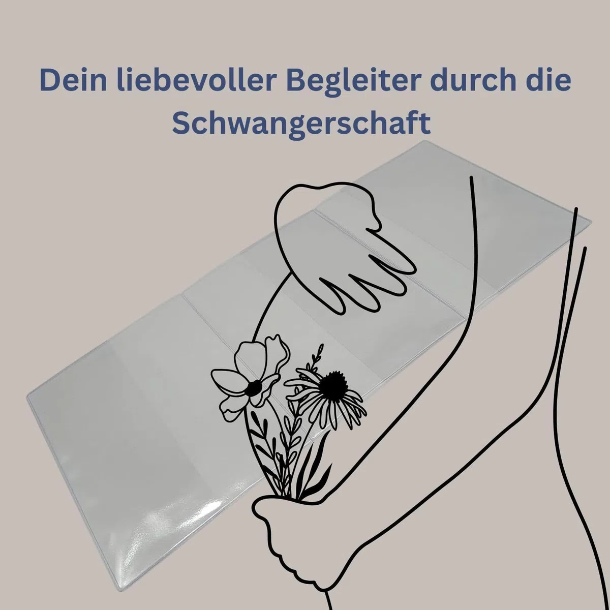Mutterpasshülle transparent, PVC, für Deutschland (25 Stück) | Schutzhülle für den deutschen Mutterpass MKP, Weichfolie mit Extrafach, ideal für werdende Mamas