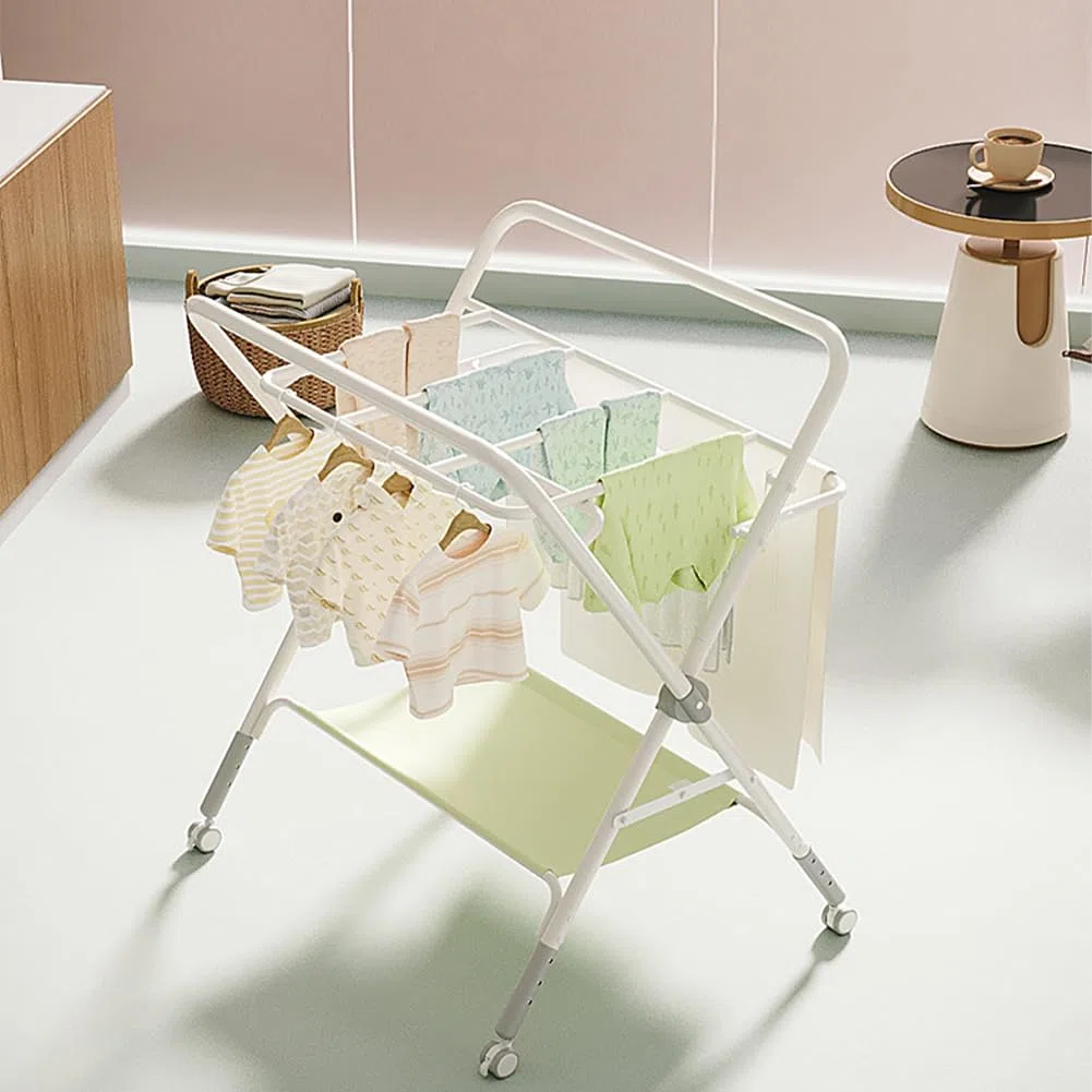 Wickeltisch Mobiler, Klappbarer Wickelkommode, Wickelstation Mit Aufbewahrungskorb, Wickeltisch für Windelwechsel, Wickelkommode für Neugeborene Und Kleinkinder, Max. Traglast 25 kg