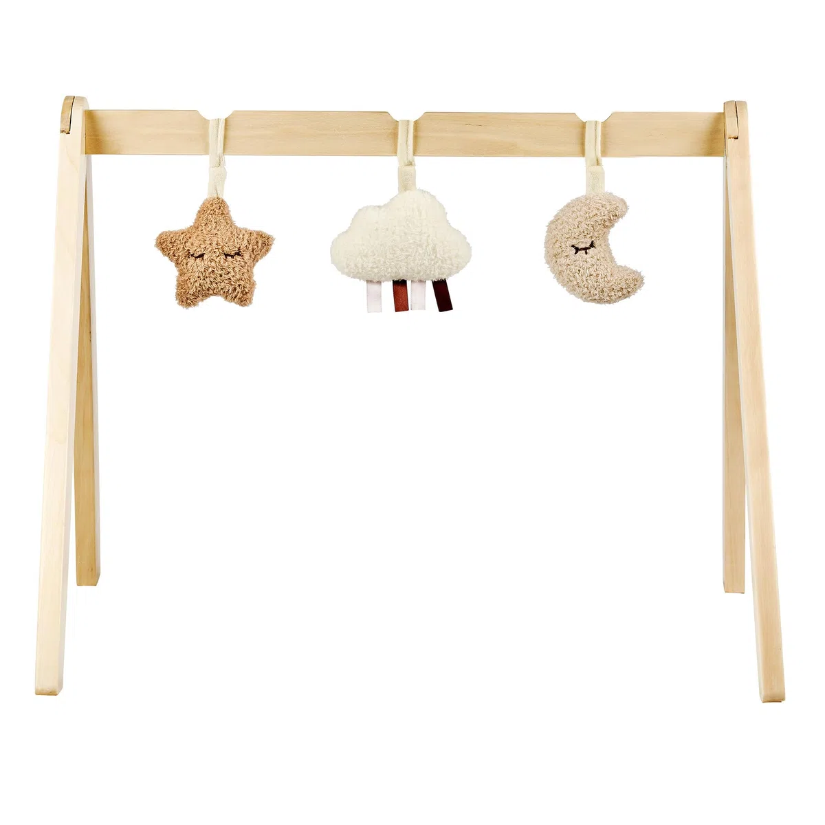 Nattou Holzbogen, Stern, Wolke und Mond, Mit Spielzeug und zahlreichen Aktivitäten, Holz/Polyester, Teddy, Beige