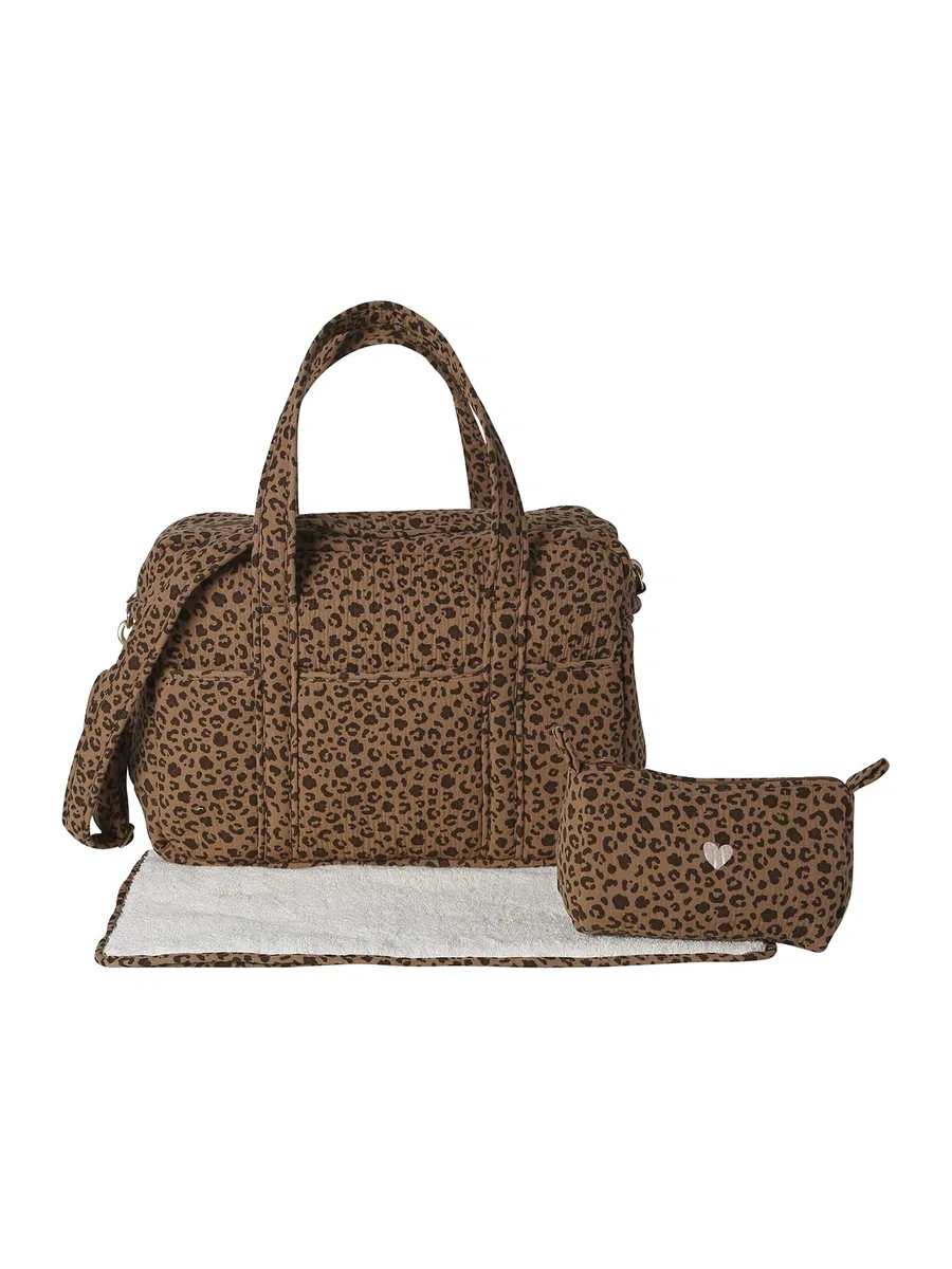 ENVIE DE FRAISE Wickeltasche, 24 oder 48 Stunden, Leopardenmuster, beige, Taille unique