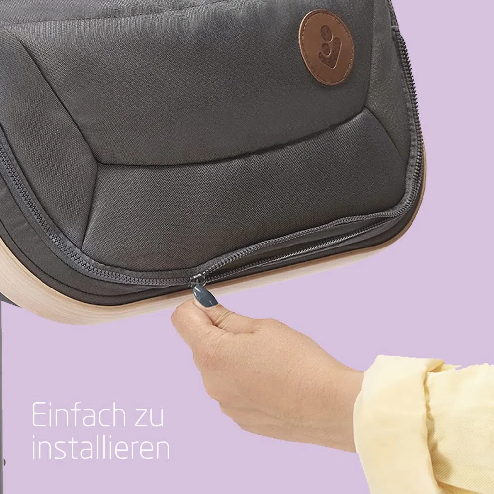 Maxi-Cosi Alba Essensset, Essensset für Alba All-in-One Stubenwagen, 100% recycelte Stoffe, 6 Monate - 3 Jahre alt (15kg), Beyond Graphite
