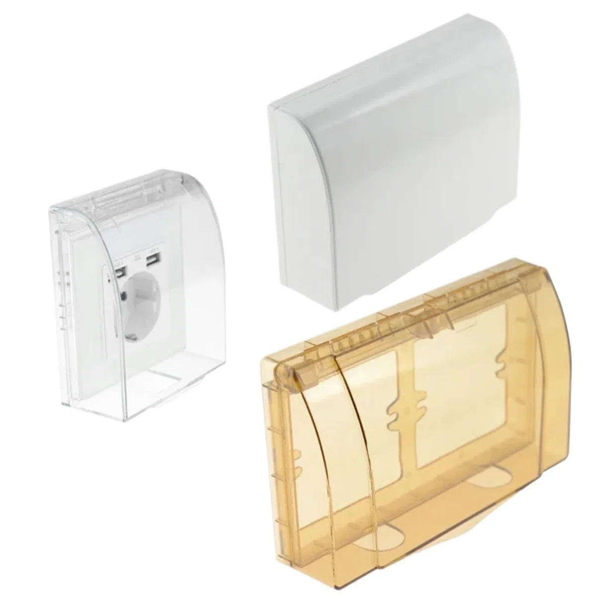 Lichtschalter-Schutz, spritzwassergeschützt, Schutzabdeckung, wasserdicht, 86 Typen, Steckdosenschutz, Sicherheits-Steckdose, für Zuhause, Büro, Universalsteckdose (transparent), 10 Stück